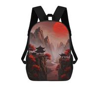 sinyumoney Sac À Dos Scolaire Pour Enfants Imprimé En 3D Red Sunset Over Mountains Sac À Dos De Sport Pour Garçons Et Filles, Sac À Dos Tendance 17inch