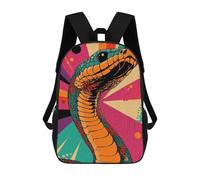 sinyumoney Sac À Dos Scolaire Pour Enfants Imprimé En 3D Retro Snake Art Cobra Pop Art Print Snake Art Sac À Dos De Sport Pour Garçons Et Filles, Sac À Dos Tendance 17inch