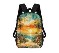 sinyumoney Sac À Dos Scolaire Pour Enfants Imprimé En 3D Road to Paradise Sac À Dos De Sport Pour Garçons Et Filles, Sac À Dos Tendance 17inch
