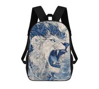 sinyumoney Sac À Dos Scolaire Pour Enfants Imprimé En 3D Roar of The Lion Sac À Dos De Sport Pour Garçons Et Filles, Sac À Dos Tendance 17inch