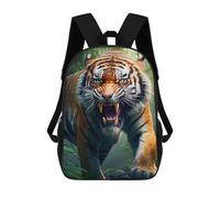 sinyumoney Sac À Dos Scolaire Pour Enfants Imprimé En 3D Roaring Tiger in Jungle-1 Sacs À Dos, Sacs À Dos De Voyage Décontractés, Grand Sac À Dos De Jour Pour Garçons 17inch