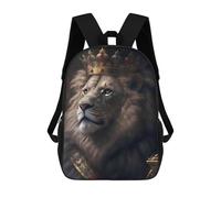 sinyumoney Sac À Dos Scolaire Pour Enfants Imprimé En 3D Royal Lion Majesty Sac À Dos De Sport Pour Garçons Et Filles, Sac À Dos Tendance 17inch