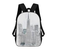 sinyumoney Sac À Dos Scolaire Pour Enfants Imprimé En 3D San Francisco Financial District Sac À Dos De Sport Pour Garçons Et Filles, Sac À Dos Tendance 17inch