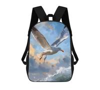 sinyumoney Sac À Dos Scolaire Pour Enfants Imprimé En 3D Seagull Soaring over Ocean Waves Sacs À Dos, Sacs À Dos De Voyage Décontractés, Grand Sac À Dos De Jour Pour Garçons 17inch
