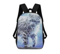 sinyumoney Sac À Dos Scolaire Pour Enfants Imprimé En 3D Snow Leopard Cat Fractal, Grande Capacité, Idéal Pour Les Voyages, Les Livres Et L'école.