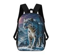 sinyumoney Sac À Dos Scolaire Pour Enfants Imprimé En 3D Snow Leopard Under Moonlight Sac À Dos De Sport Pour Garçons Et Filles, Sac À Dos Tendance 17inch