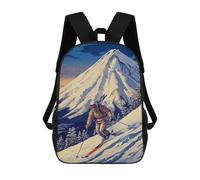 sinyumoney Sac À Dos Scolaire Pour Enfants Imprimé En 3D Snowboard Japanese Sac À Dos De Sport Pour Garçons Et Filles, Sac À Dos Tendance 17inch