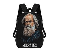 sinyumoney Sac À Dos Scolaire Pour Enfants Imprimé En 3D Socrates Sacs À Dos, Sacs À Dos De Voyage Décontractés, Grand Sac À Dos De Jour Pour Garçons 17inch