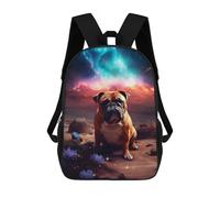 sinyumoney Sac À Dos Scolaire Pour Enfants Imprimé En 3D Space Bulldog Wonder Sacs À Dos, Sacs À Dos De Voyage Décontractés, Grand Sac À Dos De Jour Pour Garçons 17inch