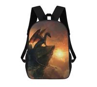 sinyumoney Sac À Dos Scolaire Pour Enfants Imprimé En 3D Space Dragon On A Cliff Sacs À Dos, Sacs À Dos De Voyage Décontractés, Grand Sac À Dos De Jour Pour Garçons 17inch