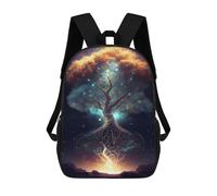 sinyumoney Sac À Dos Scolaire Pour Enfants Imprimé En 3D Space Tree Of Life Sac À Dos De Sport Pour Garçons Et Filles Sac À Dos Tendance 17inch