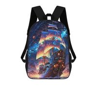 sinyumoney Sac À Dos Scolaire Pour Enfants Imprimé En 3D Starbound Galleon Voyage Beyond The Sky Sac À Dos De Sport Pour Garçons Et Filles, Sac À Dos Tendance 17inch