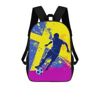 sinyumoney Sac À Dos Scolaire Pour Enfants Imprimé En 3D Sweden Soccer Player Silhouette Sac À Dos De Sport Pour Garçons Et Filles, Sac À Dos Tendance 17inch