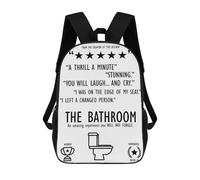 sinyumoney Sac À Dos Scolaire Pour Enfants Imprimé En 3D THE BATHROOM Funny Movie Sacs À Dos, Sacs À Dos De Voyage Décontractés, Grand Sac À Dos De Jour Pour Garçons 17inch