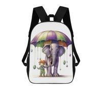 sinyumoney Sac À Dos Scolaire Pour Enfants Imprimé En 3D The Boy And Elephant Sacs À Dos, Sacs À Dos De Voyage Décontractés, Grand Sac À Dos De Jour Pour Garçons 17inch