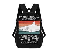 sinyumoney Sac À Dos Scolaire Pour Enfants Imprimé En 3D The Whale Not The Shark Sacs À Dos, Sacs À Dos De Voyage Décontractés, Grand Sac À Dos De Jour Pour Garçons 17inch