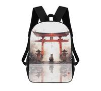 sinyumoney Sac À Dos Scolaire Pour Enfants Imprimé En 3D Torii Gate, Grande Capacité, Idéal Pour Les Voyages, Les Livres Et L'école.