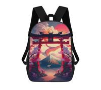 sinyumoney Sac À Dos Scolaire Pour Enfants Imprimé En 3D Torii Gate Japan Icon Sac À Dos De Sport Pour Garçons Et Filles, Sac À Dos Tendance 17inch