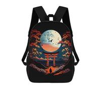 sinyumoney Sac À Dos Scolaire Pour Enfants Imprimé En 3D Torii Gate Japanese Sac À Dos De Sport Pour Garçons Et Filles, Sac À Dos Tendance 17inch