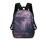 sinyumoney Sac À Dos Scolaire Pour Enfants Imprimé En 3D Torii Gate Japanese Sakura Sac À Dos De Sport Pour Garçons Et Filles, Sac À Dos Tendance 17inch