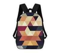 sinyumoney Sac À Dos Scolaire Pour Enfants Imprimé En 3D Triangles VIII Sacs À Dos, Sacs À Dos De Voyage Décontractés, Grand Sac À Dos De Jour Pour Garçons 17inch