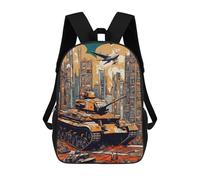 sinyumoney Sac À Dos Scolaire Pour Enfants Imprimé En 3D War Tank Sacs À Dos, Sacs À Dos De Voyage Décontractés, Grand Sac À Dos De Jour Pour Garçons 17inch
