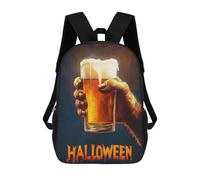 sinyumoney Sac À Dos Scolaire Pour Enfants Imprimé En 3D Werewolf Halloween Beer Sac À Dos De Sport Pour Garçons Et Filles, Sac À Dos Tendance 17inch