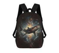 sinyumoney Sac À Dos Scolaire Pour Enfants Imprimé En 3D Whale Shark in Galaxy Sacs À Dos, Sacs À Dos De Voyage Décontractés, Grand Sac À Dos De Jour Pour Garçons 17inch