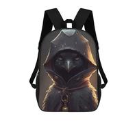 sinyumoney Sac À Dos Scolaire Pour Enfants Imprimé En 3D Wizard The Crow Portrait Sacs À Dos, Sacs À Dos De Voyage Décontractés, Grand Sac À Dos De Jour Pour Garçons 17inch