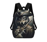 sinyumoney Sac À Dos Scolaire Pour Enfants Imprimé En 3D Wolf As An Outlaw Sacs À Dos, Sacs À Dos De Voyage Décontractés, Grand Sac À Dos De Jour Pour Garçons 17inch
