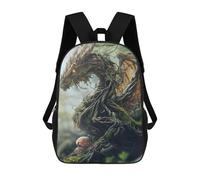 sinyumoney Sac À Dos Scolaire Pour Enfants Imprimé En 3D Wooden Dragon in Forest Sacs À Dos, Sacs À Dos De Voyage Décontractés, Grand Sac À Dos De Jour Pour Garçons 17inch