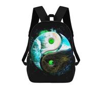 sinyumoney Sac À Dos Scolaire Pour Enfants Imprimé En 3D Yin Yang Nature Balance Sacs À Dos, Sacs À Dos De Voyage Décontractés, Grand Sac À Dos De Jour Pour Garçons 17inch