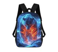 sinyumoney Sac À Dos Scolaire Pour Enfants Infernal Winter - The Neon Bear Awakens Sac À Dos Scolaire Pour Enfants, Style Décontracté Et Tendance, Imprimé En 3D, Amusant Et Original 17inch
