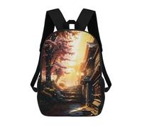 sinyumoney Sac À Dos Scolaire Pour Enfants Japanese Cherry Blossom Sac À Dos Tendance Pour Adolescents, Sac À Dos Décontracté Pour Garçons Et Filles, Sac D'école Imprimé En 3D 17inch