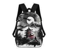 sinyumoney Sac À Dos Scolaire Pour Enfants Japanese Temple 6 Sac À Dos Tendance Pour Adolescents, Sac À Dos Décontracté Pour Garçons Et Filles, Sac D'école Imprimé En 3D 17inch