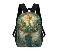 sinyumoney Sac À Dos Scolaire Pour Enfants Kintsugi Phoenix Bird Sac À Dos Décontracté Pour Les Voyages, Imprimé En 3D, Pour Garçons Et Filles, Grande Capacité 17inch