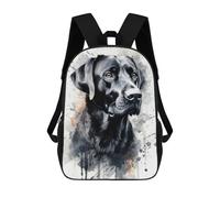 sinyumoney Sac À Dos Scolaire Pour Enfants Labrador Retriever Dog Art Sac À Dos Décontracté Pour Les Voyages, Imprimé En 3D, Pour Garçons Et Filles, Grande Capacité 17inch