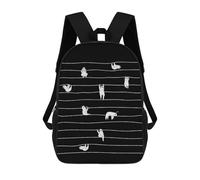 sinyumoney Sac À Dos Scolaire Pour Enfants Lazy Sloth Sac À Dos Tendance Pour Adolescents, Sac À Dos Décontracté Pour Garçons Et Filles, Sac D'école Imprimé En 3D 17inch