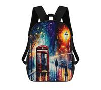 sinyumoney Sac À Dos Scolaire Pour Enfants London in Color Sac À Dos Décontracté Pour Les Voyages, Imprimé En 3D, Pour Garçons Et Filles, Grande Capacité 17inch