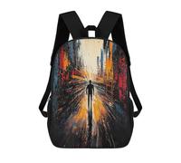 sinyumoney Sac À Dos Scolaire Pour Enfants Lone Journey - Expressionist Abstract Urban Vision Sac À Dos Scolaire Pour Enfants, Style Décontracté Et Tendance, Imprimé En 3D, Amusant Et Original 17inch