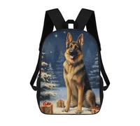 sinyumoney Sac À Dos Scolaire Pour Enfants Lovely German Shepherd Sac À Dos Scolaire Pour Enfants, Style Décontracté Et Tendance, Imprimé En 3D, Amusant Et Original 17inch