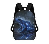 sinyumoney Sac À Dos Scolaire Pour Enfants Magical Glowing Frog Sac À Dos Scolaire Tendance Sac À Dos De Voyage Unisexe Tendance Sac À Dos 3D Cool 17inch