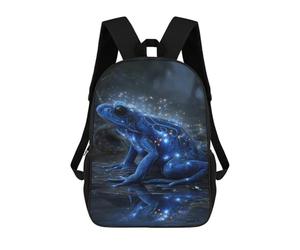 sinyumoney Sac À Dos Scolaire Pour Enfants Magical Glowing Frog Sac À Dos Scolaire Tendance Sac À Dos De Voyage Unisexe Tendance Sac À Dos 3D Cool 17inch