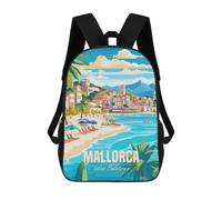 sinyumoney Sac À Dos Scolaire Pour Enfants Mallorca Islas Baleares Sac À Dos Décontracté Pour Les Voyages, Imprimé En 3D, Pour Garçons Et Filles, Grande Capacité 17inch