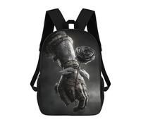 sinyumoney Sac À Dos Scolaire Pour Enfants Medieval Knight's Armor Holding Black Rose Sac À Dos Scolaire Tendance Sac À Dos De Voyage Unisexe Tendance Sac À Dos 3D Cool 17inch