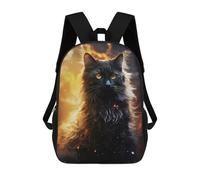 sinyumoney Sac À Dos Scolaire Pour Enfants Mystical Black Cat Sac À Dos Scolaire Pour Enfants, Style Décontracté Et Tendance, Imprimé En 3D, Amusant Et Original 17inch
