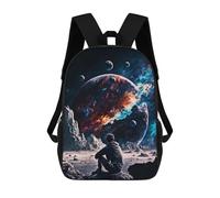 sinyumoney Sac À Dos Scolaire Pour Enfants Mystical Cosmic Journey Sac À Dos Décontracté Pour Les Voyages, Imprimé En 3D, Pour Garçons Et Filles, Grande Capacité 17inch