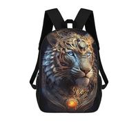 sinyumoney Sac À Dos Scolaire Pour Enfants Mystical Cosmic Tiger Sac À Dos Décontracté Pour Les Voyages, Imprimé En 3D, Pour Garçons Et Filles, Grande Capacité 17inch