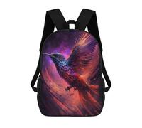 sinyumoney Sac À Dos Scolaire Pour Enfants Mystical Galaxy Bird Sac À Dos Décontracté Pour Les Voyages, Imprimé En 3D, Pour Garçons Et Filles, Grande Capacité 17inch