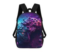 sinyumoney Sac À Dos Scolaire Pour Enfants Neon Gaming Controllers Sac À Dos Scolaire Pour Enfants, Style Décontracté Et Tendance, Imprimé En 3D, Amusant Et Original 17inch